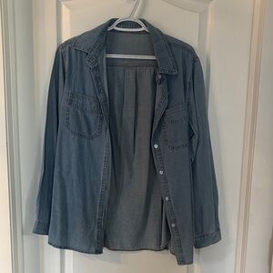 Casual Denim Button-Up Shirt